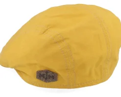 Daffy 3 Staywax Yellow Flat Cap - MJM Hats