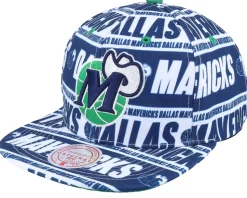 Dallas Mavericks Meat Paper Blue Snapback - Mitchell & Ness