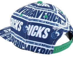 Dallas Mavericks Meat Paper Blue Snapback - Mitchell & Ness