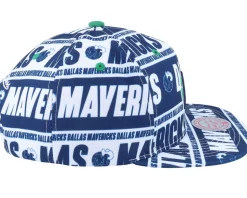Dallas Mavericks Meat Paper Blue Snapback - Mitchell & Ness