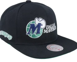 Dallas Mavericks Triple Play Black Snapback - Mitchell & Ness