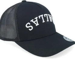 Dallas Upside Down 3d Logo Black A-frame Trucker - Iconic