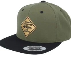 Danger Crocodiles Olive/Black Snapback - Iconic