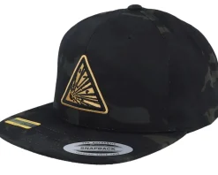 Danger Explosive Sign Multicam Black Snapback - Iconic