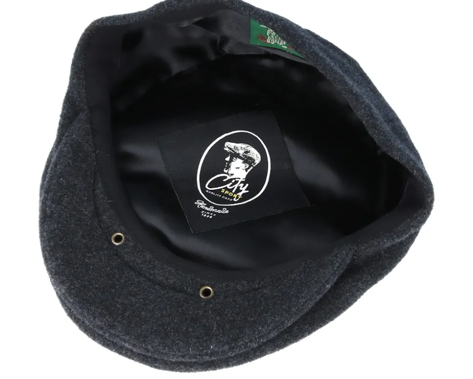 Dark Grey Flat Cap - City Sport