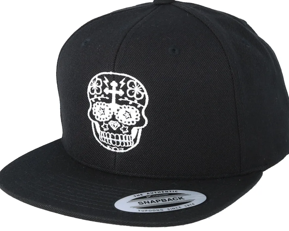 Day Of The Dead Black/White Snapback - Tattoo Collective