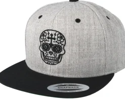 Day Of The Dead Grey/Black Snapback - Tattoo Collective