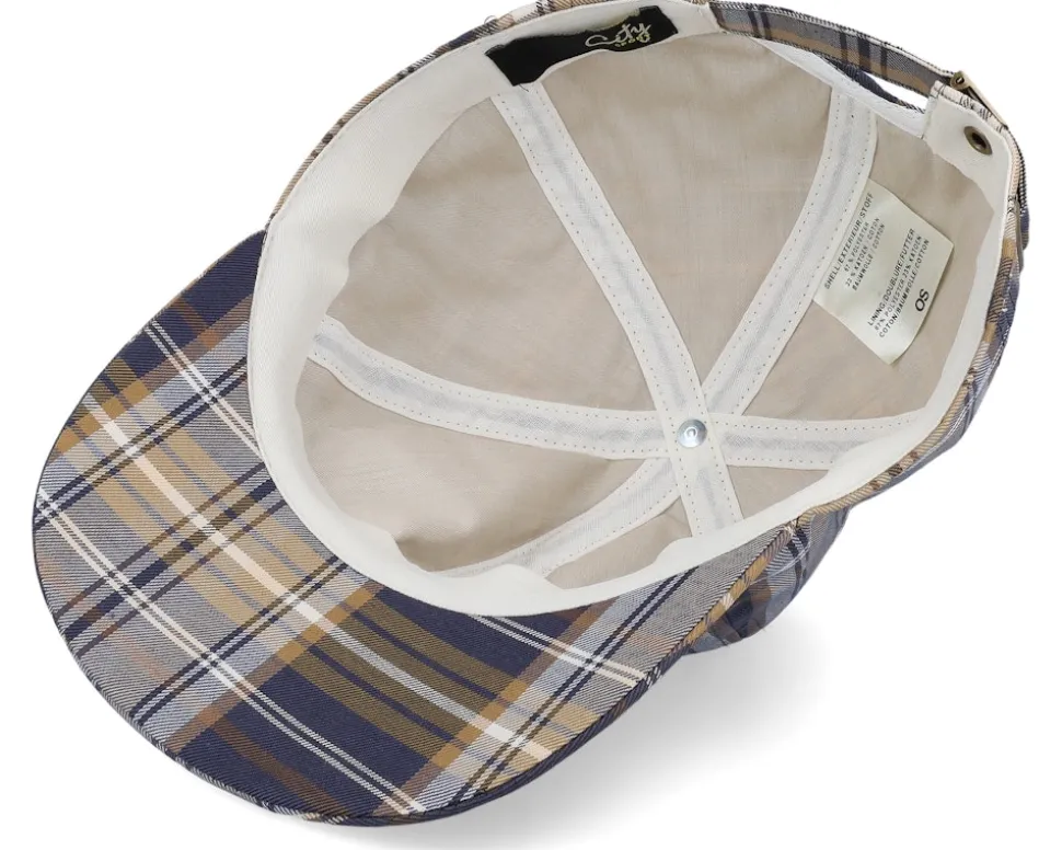 DBL UNI Checkered Blue/Beige Dad Cap - City Sport