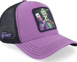 Dc Comics Joker Black/Purple A-Frame Trucker - Capslab