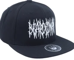 Death Metal Logo Black Snapback - Bearded Man