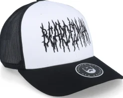 Death Metal Logo 2-tone White/Black Trucker - Bearded Man