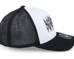 Death Metal Logo 2-tone White/Black Trucker - Bearded Man