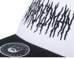 Death Metal Logo 2-tone White/Black Trucker - Bearded Man