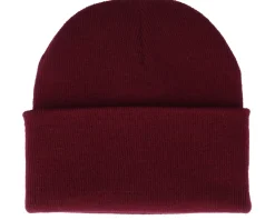 Deer Box Patch Burgundy/Beige Beanie - Wild Spirit