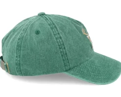 Deer Embroidery Green A-frame Dad Cap - Wild Spirit