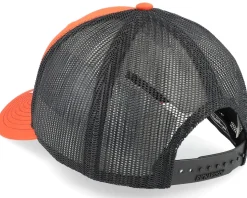 Deer Logo Patch 112 Split Orange/Black Trucker - Hunter