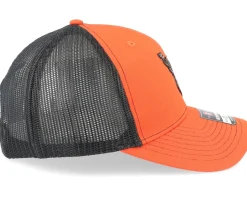 Deer Logo Patch 112 Split Orange/Black Trucker - Hunter