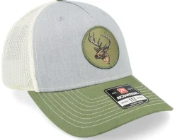 Deer Patch 112 Heather Grey/Birch/Olive Trucker - Hunter