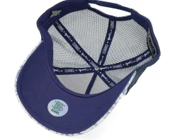 Deer Pattern White/Navy A-Frame Trucker - Djinns