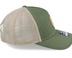 Deer Shield Patch 112fp Split Army Olive/Tan Trucker - Wild Spirit