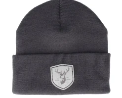 Deer Shield Patch Grey/Graphite Beanie - Wild Spirit