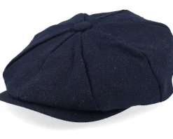 Deer Shield Patch Navy Bakerboy Flat Cap - Jack Anchor