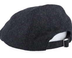 Deer Shiled Patch Charcoal Wool Ivy Flat Cap - Wild Spirit