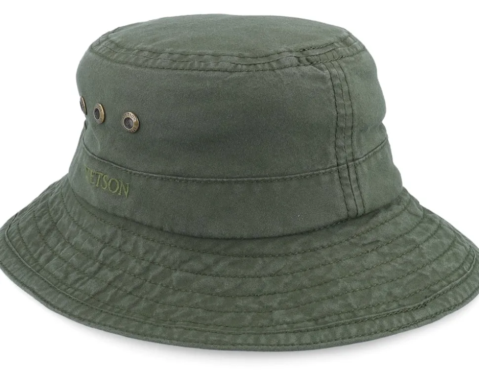 Delave Organic Cotton Forest Green Bucket - Stetson