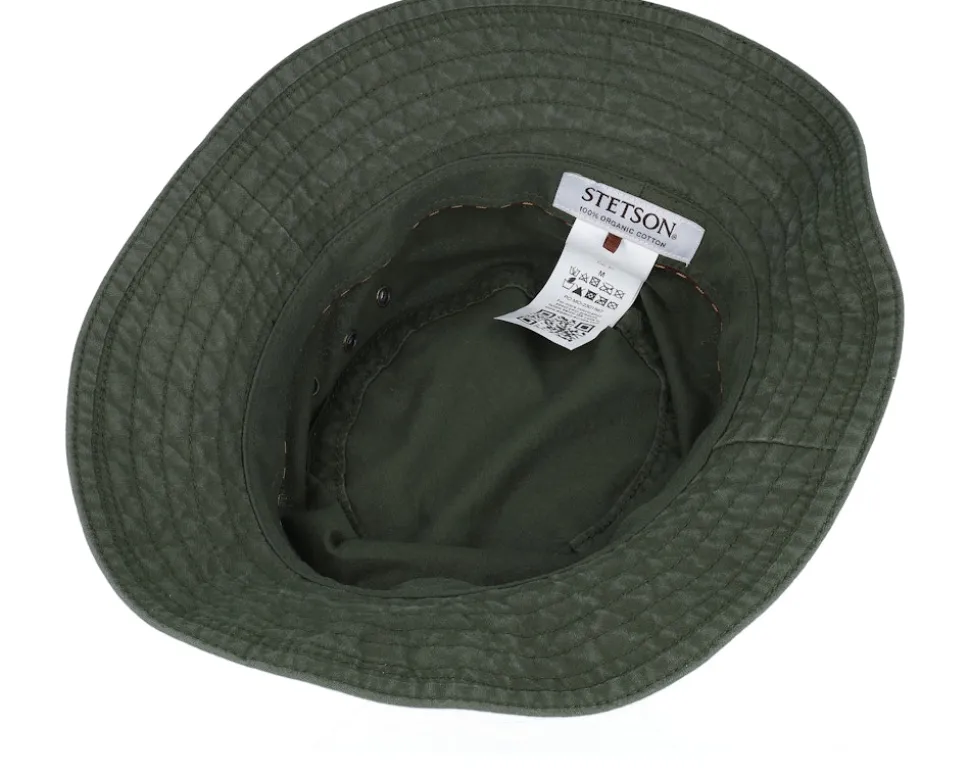 Delave Organic Cotton Forest Green Bucket - Stetson