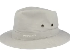 Delave Organic Cotton Light Beige Fedora - Stetson