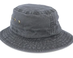 Delave Organic Cotton Vintage Black Bucket - Stetson