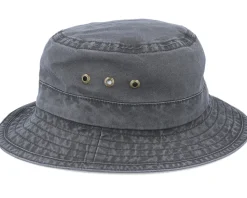 Delave Organic Cotton Vintage Black Bucket - Stetson