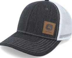 Denim Look Patch Black/White Trucker - John Deere