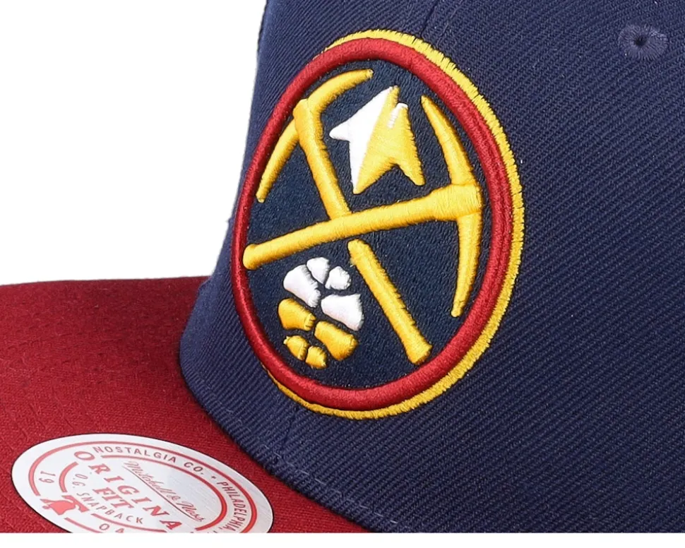 Denver Nuggets Team 2 Tone 2.0 Navy/Red Snapback - Mitchell & Ness