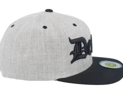 Detroit 3d Script Heather Grey/Black Snapback - Lucid Smile