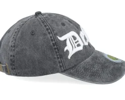 Detroit 3d Script Washed Black Dad Cap - Lucid Smile