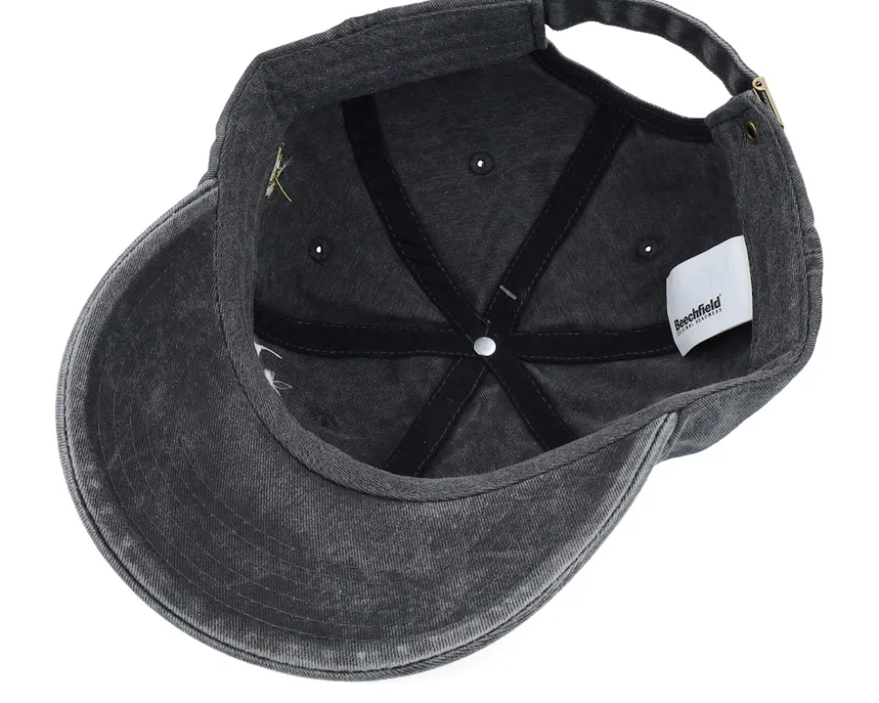 Detroit 3d Script Washed Black Dad Cap - Lucid Smile