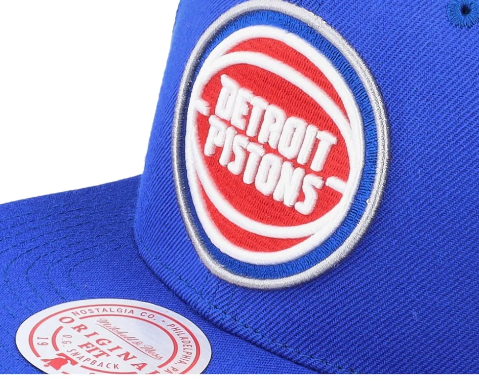 Detroit Pistons Team Ground 2.0 Blue Snapback - Mitchell & Ness