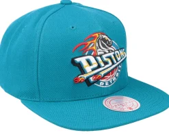 Detroit Pistons Team Ground 2.0 Teal Snapback - Mitchell & Ness