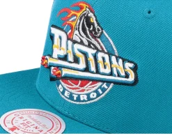 Detroit Pistons Team Ground 2.0 Teal Snapback - Mitchell & Ness