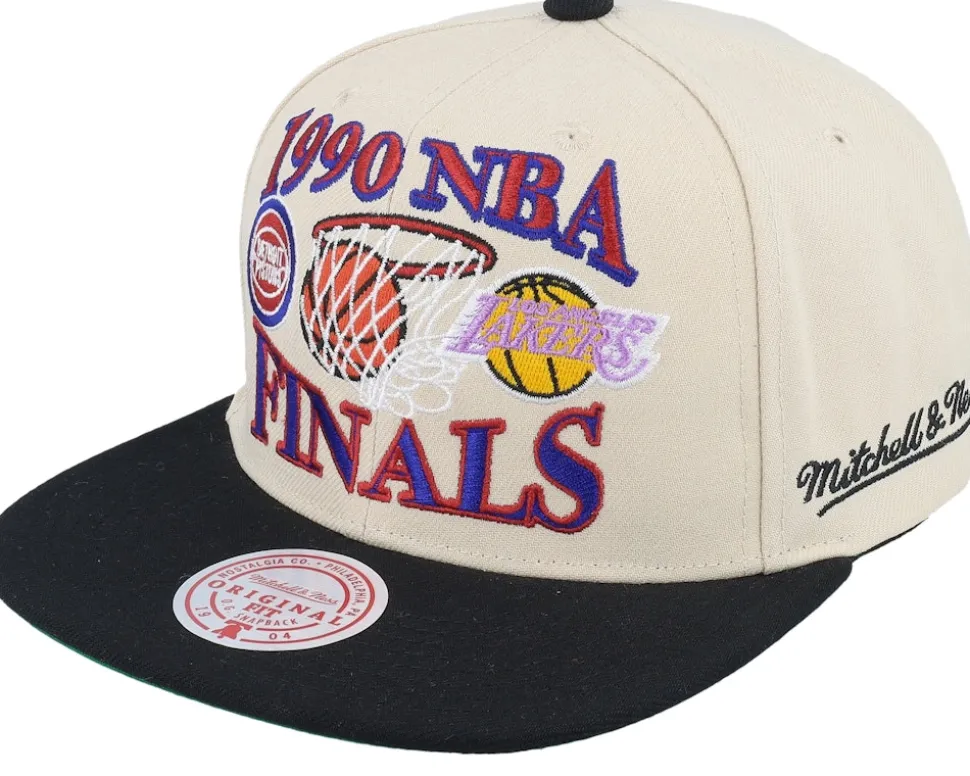 Detroit Pistons Vs. Los Angeles Lakers Finals Remix Hwc Off White/Black Snapback - Mitchell & Ness