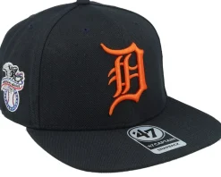 Detroit Tigers Sure Shot Captain Black Snapback - 47 Brand