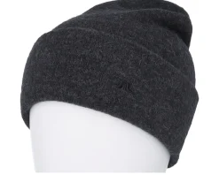 Diamond Alpaca Mix Hat Black Melange Cuff - J.Lindeberg