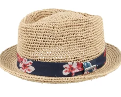 Diamond Raffia Crochet Beige Straw Hat - Stetson