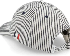 Diego Stripe 2.0 Off White/Dark Navy Dad Cap - Les Deux