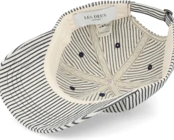 Diego Stripe 2.0 Off White/Dark Navy Dad Cap - Les Deux