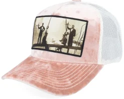 Dinner Atop A Skyscraper Velvet Peach/Ivory A-fram - Calza Pennello