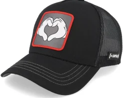 Disney Heart Hands Black Trucker - Capslab