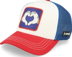 Disney Heart Hands White/Red/Blue Trucker - Capslab