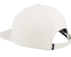 Distressed Logo 5 Panel Hat Linen Strapback - HUF